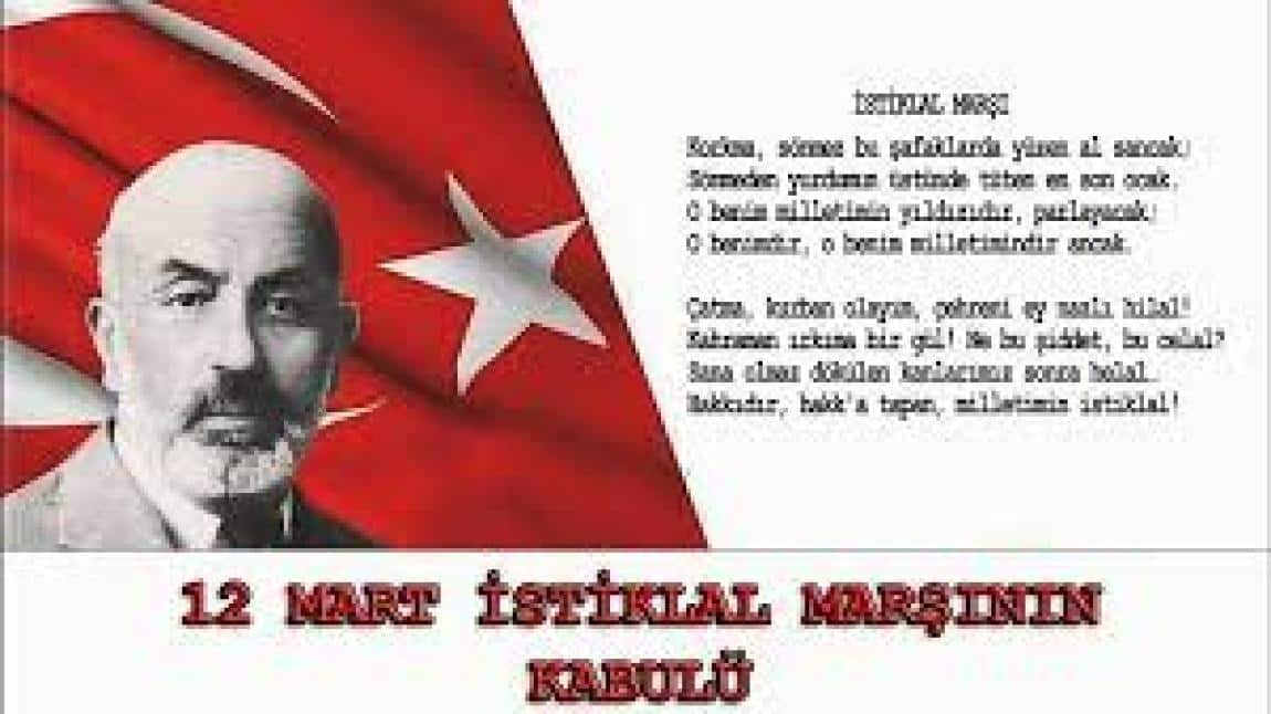 12 Mart İstiklal Marşı'nın Kabulü ve Mehmet Akif Ersoy'u Anma Günü Şiir Yarışması